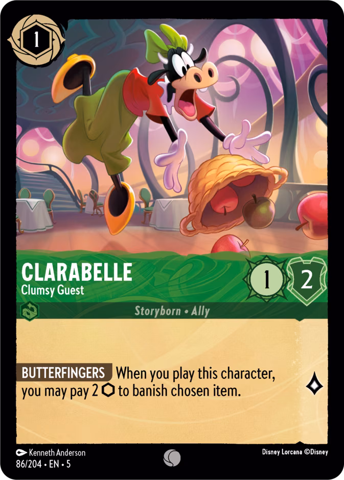 Clarabelle - Clumsy Guest Lorcana card (86/204, Shimmering Skies)