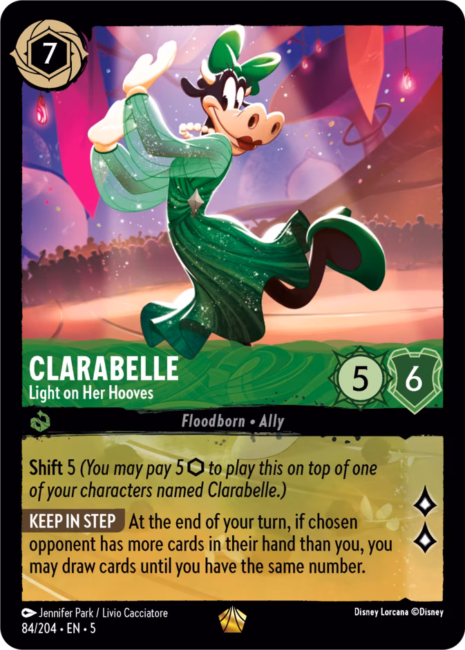 Clarabelle - Light on Her Hooves Lorcana card (84/204, Shimmering Skies)