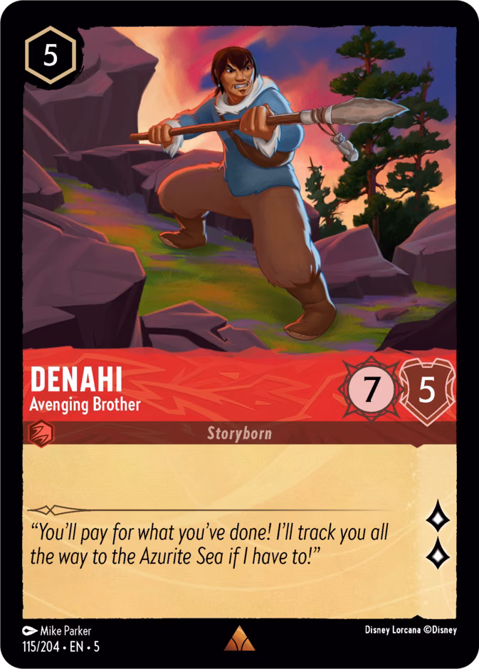 Denahi - Avenging Brother Lorcana card (115/204, Shimmering Skies)