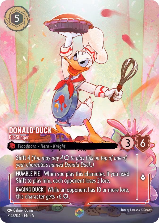 Donald Duck - Pie Slinger Lorcana card (214/204)