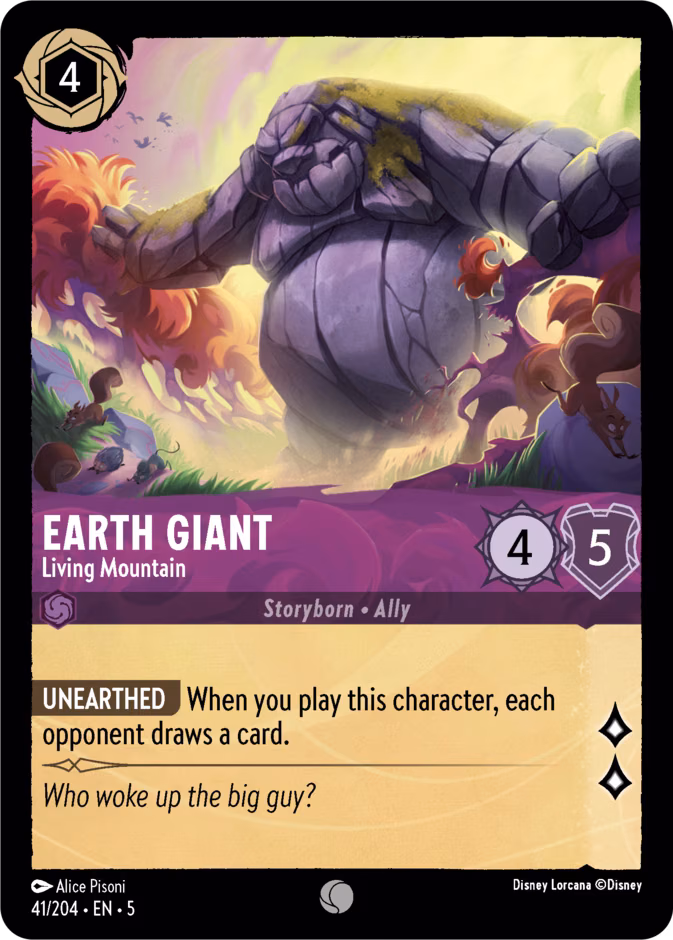 Earth Giant - Living Mountain Lorcana card (41/204, Shimmering Skies)