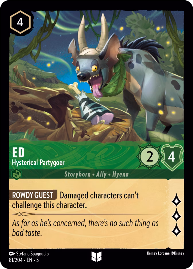 Ed - Hysterical Partygoer Lorcana card (81/204, Shimmering Skies)