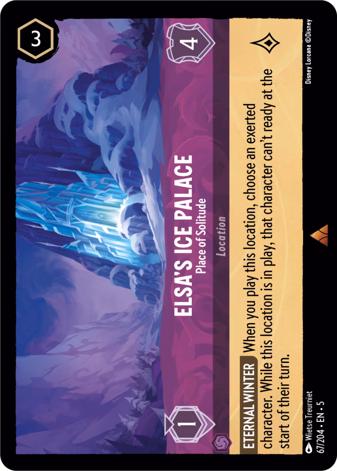 Elsa's Ice Palace - Place of Solitude Lorcana card (67/204, Shimmering Skies)