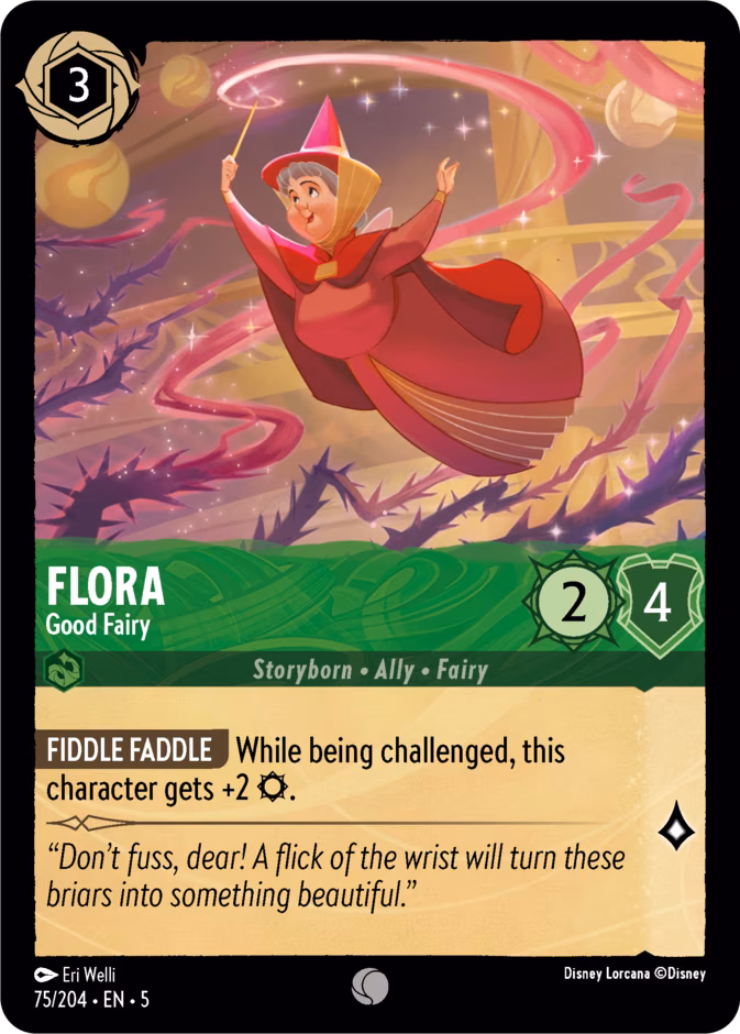 Flora - Good Fairy Lorcana card (75/204, Shimmering Skies)