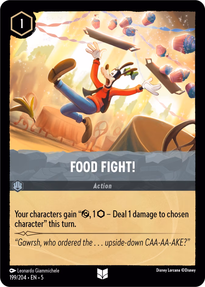 Food Fight! Lorcana card (199/204, Shimmering Skies)