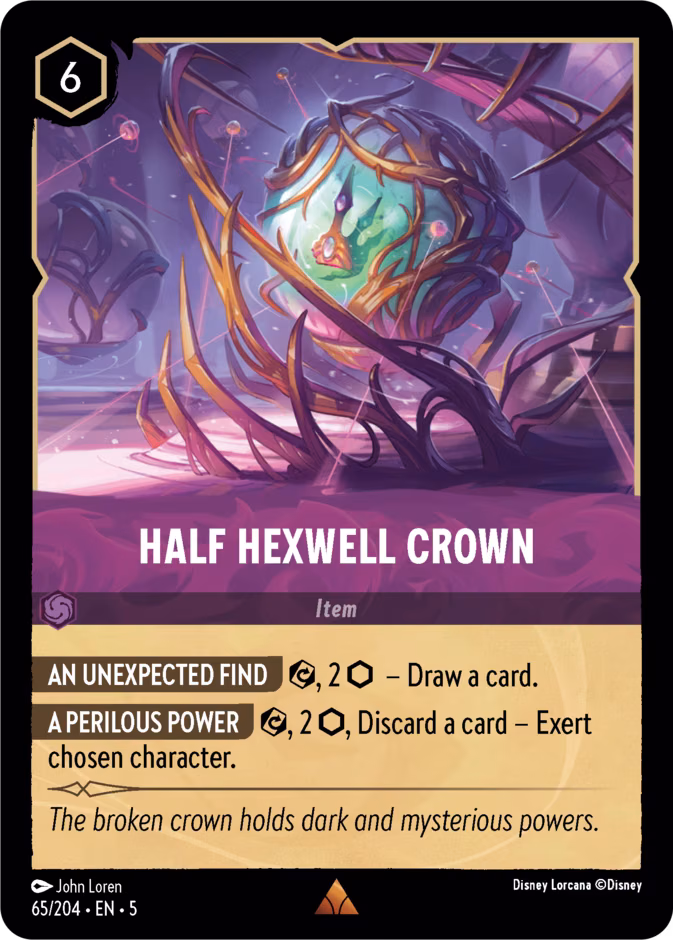 Half Hexwell Crown Lorcana card (65/204, Shimmering Skies)