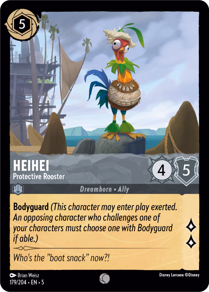 HeiHei - Protective Rooster Lorcana card (179/204, Shimmering Skies)