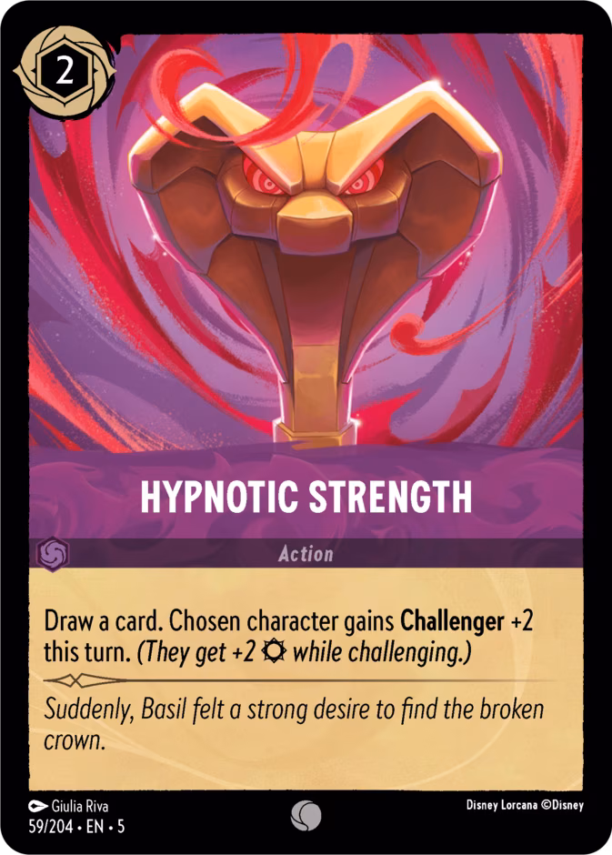 Hypnotic Strength Lorcana card (59/204, Shimmering Skies)