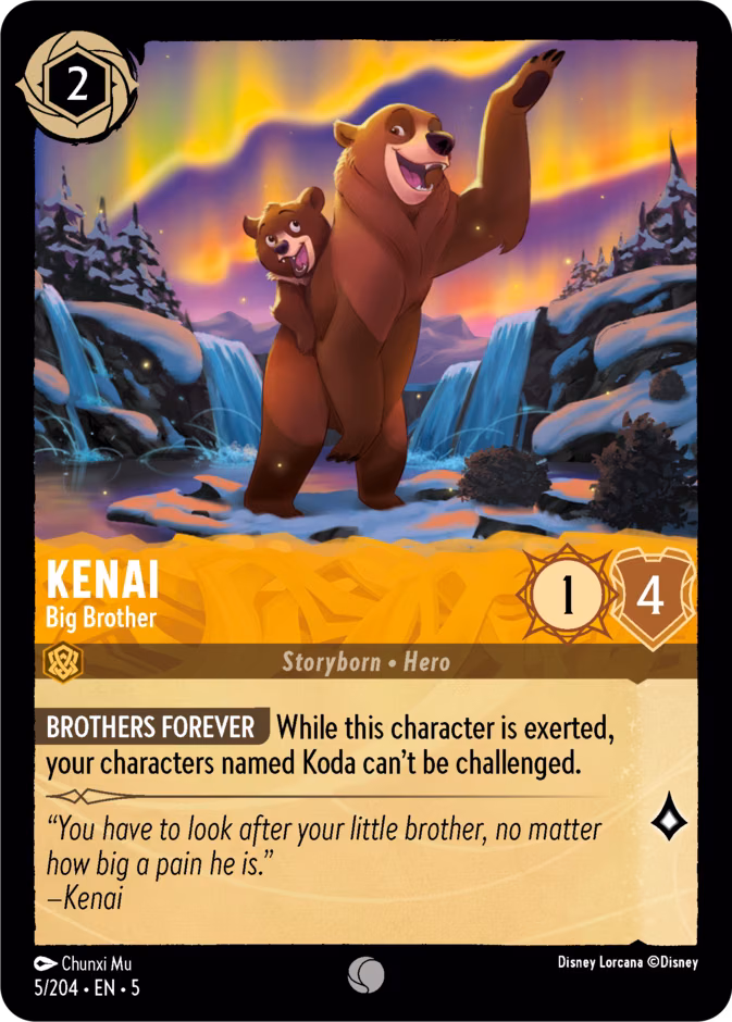 Kenai - Big Brother Lorcana card (5/204, Shimmering Skies)