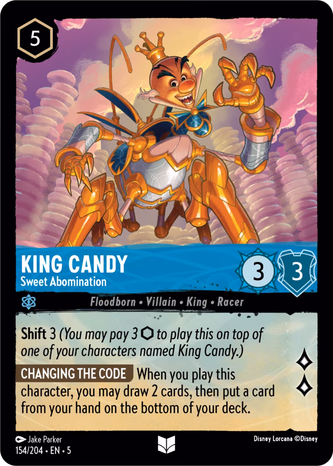 King Candy - Sweet Abomination Lorcana card (154/204, Shimmering Skies)