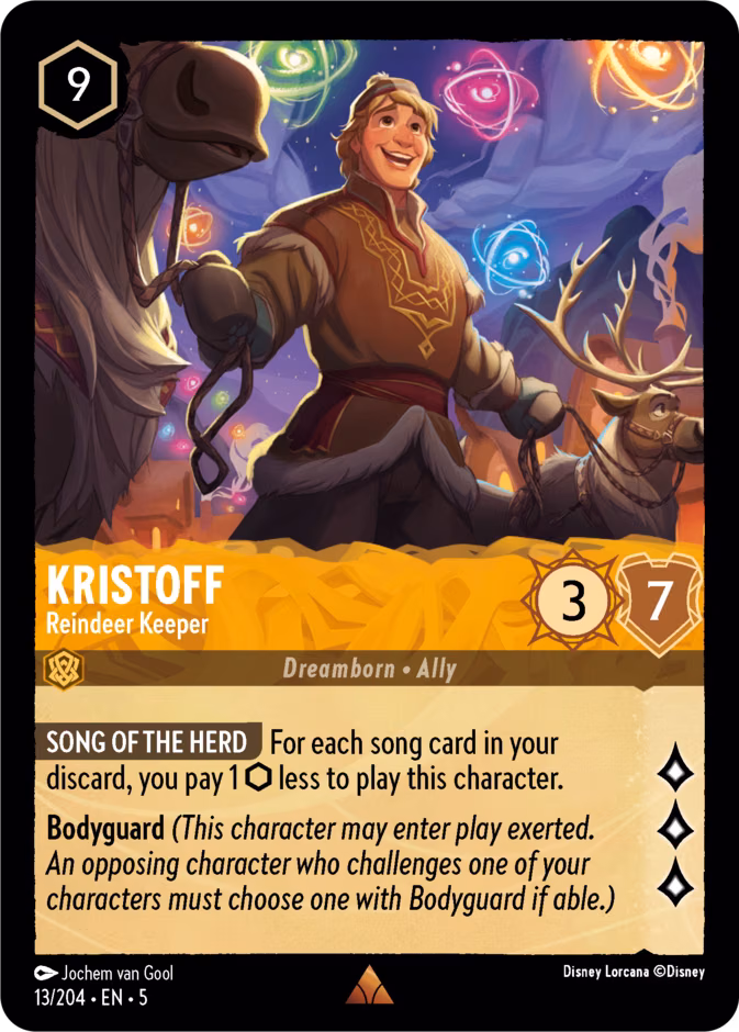 Kristoff - Reindeer Keeper Lorcana card (13/204, Shimmering Skies)