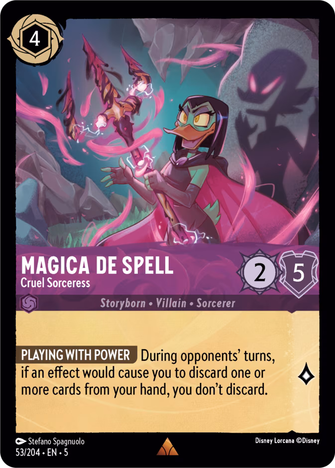 Magica De Spell - Cruel Sorceress Lorcana card (53/204, Shimmering Skies)