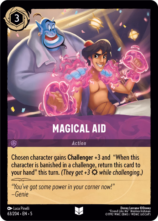 Magical Aid Lorcana card (63/204, Shimmering Skies)
