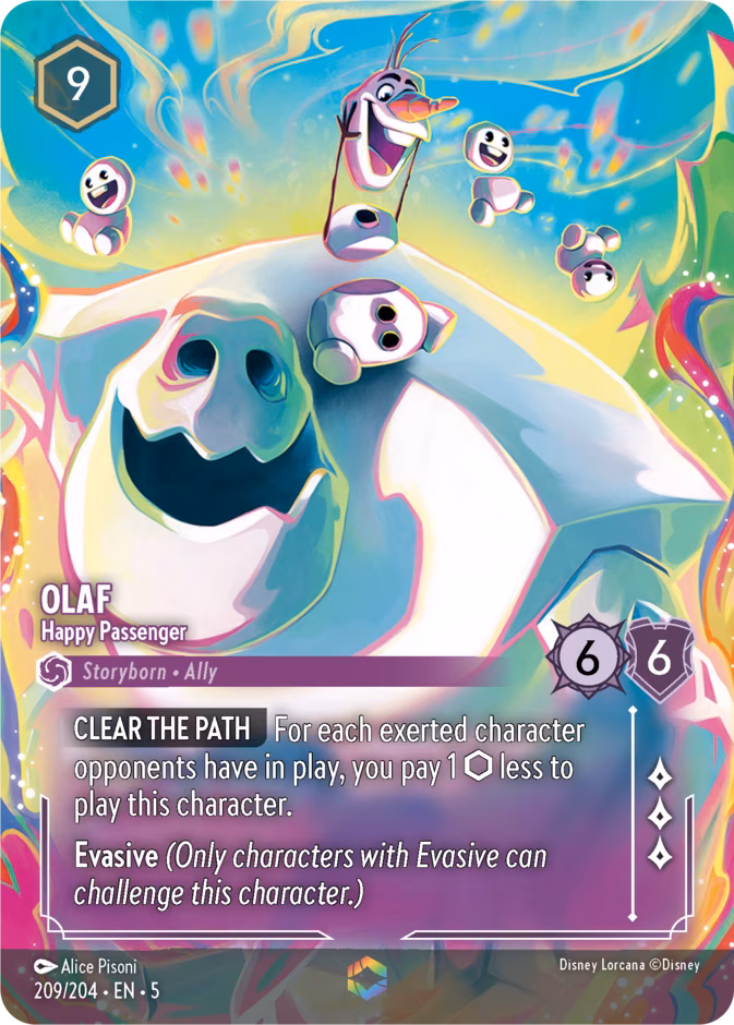 Olaf - Happy Passenger Lorcana card (209/204)