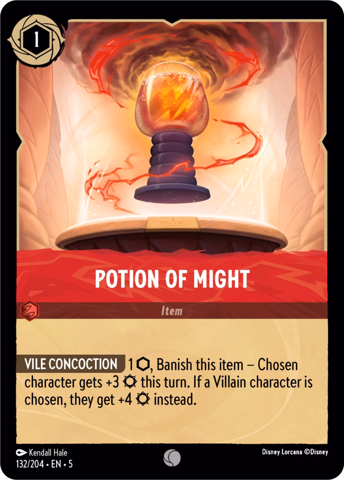Potion of Might Lorcana card (132/204, Shimmering Skies)