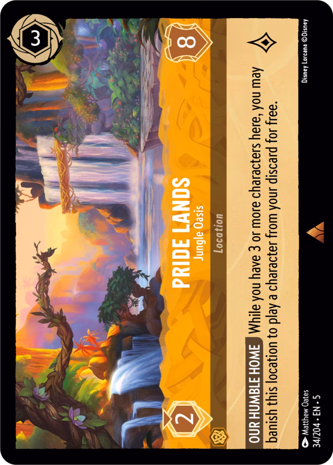 Pride Lands - Jungle Oasis Lorcana card (34/204, Shimmering Skies)