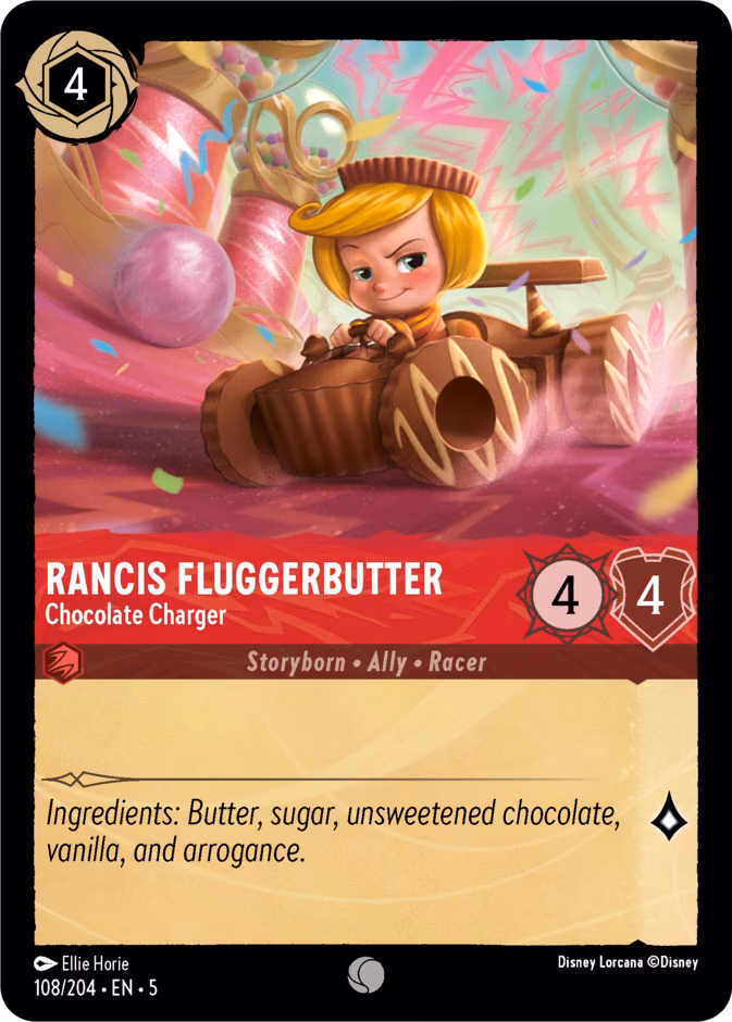 Rancis Fluggerbutter - Chocolate Charger Lorcana card (108/204, Shimmering Skies)