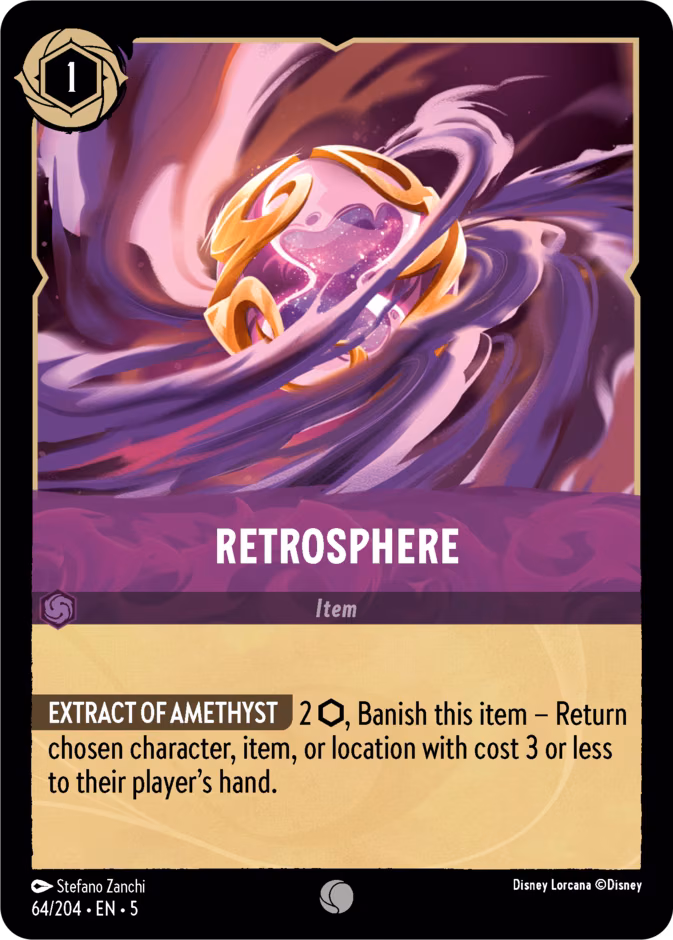 Retrosphere Lorcana card (64/204, Shimmering Skies)