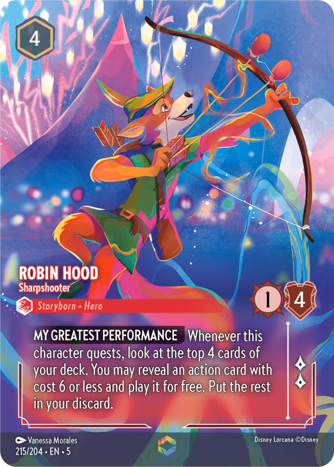 Robin Hood - Sharpshooter Lorcana card (215/204)