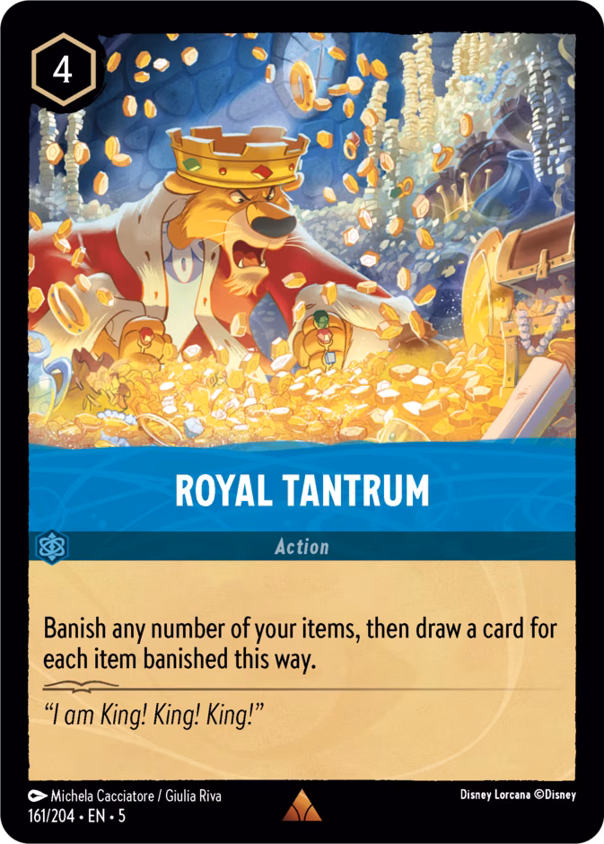Royal Tantrum Lorcana card (161/204, Shimmering Skies)