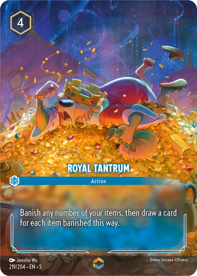 Royal Tantrum Lorcana card (219/204, Shimmering Skies)