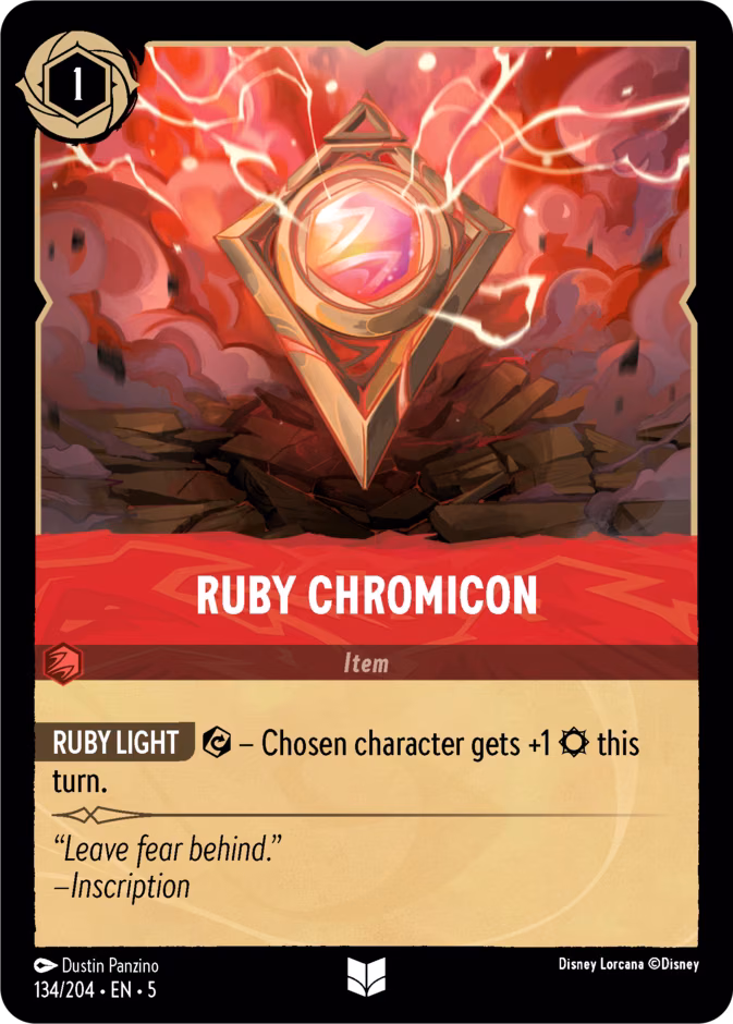 Ruby Chromicon Lorcana card (134/204, Shimmering Skies)