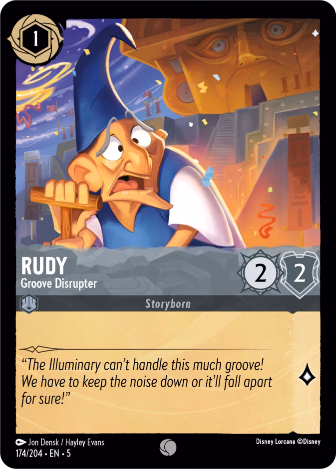 Rudy - Groove Disrupter Lorcana card (174/204, Shimmering Skies)