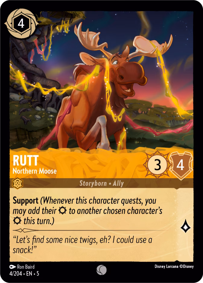 Rutt - Northern Moose Lorcana card (4/204, Shimmering Skies)