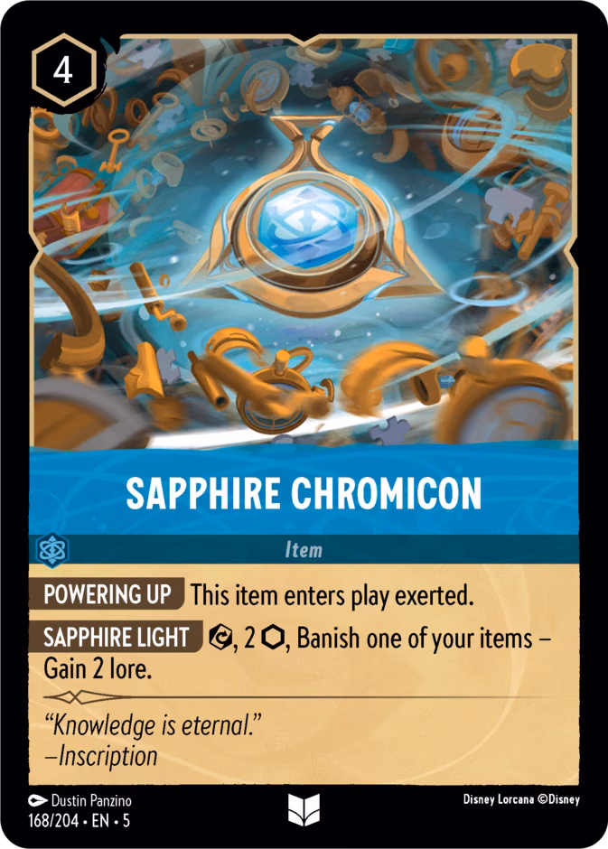 Sapphire Chromicon Lorcana card (168/204, Shimmering Skies)