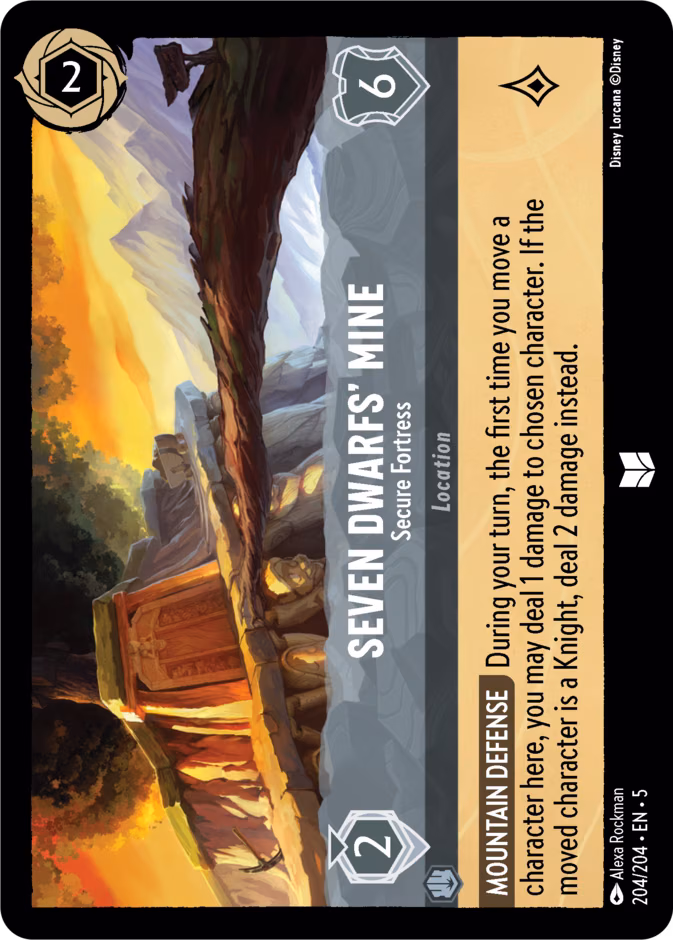 Seven Dwarfs' Mine - Secure Fortress Lorcana card (204/204, Shimmering Skies)