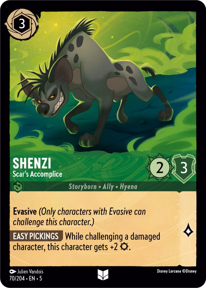 Shenzi - Scar's Accomplice Lorcana card (70/204, Shimmering Skies)