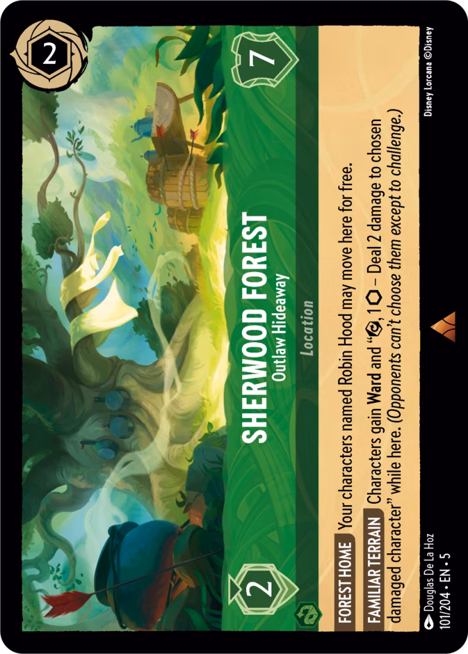 Sherwood Forest - Outlaw Hideaway Lorcana card (101/204, Shimmering Skies)