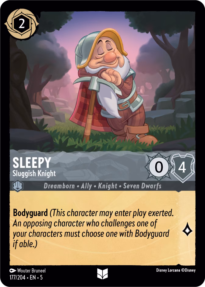 Sleepy - Sluggish Knight Lorcana card (177/204, Shimmering Skies)