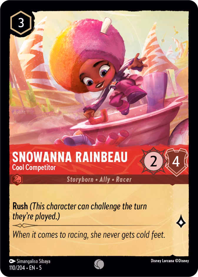 Snowanna Rainbeau - Cool Competitor Lorcana card (110/204, Shimmering Skies)