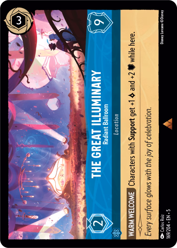 The Great Illuminary - Radiant Ballroom Lorcana card (169/204, Shimmering Skies)