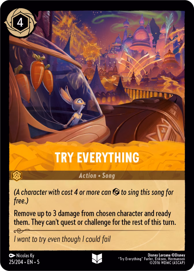 Try Everything Lorcana card (25/204, Shimmering Skies)