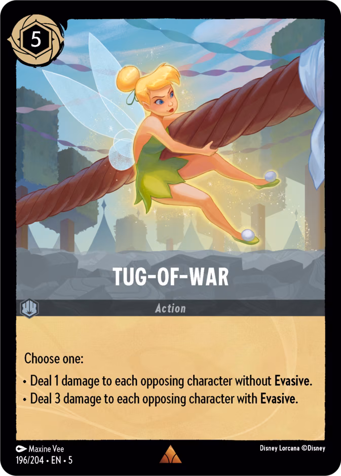 Tug-of-War Lorcana card (196/204, Shimmering Skies)