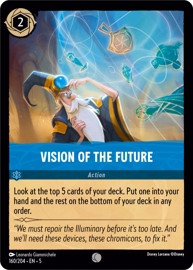 Vision of the Future Lorcana card (160/204, Shimmering Skies)