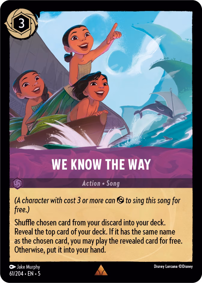 We Know the Way Lorcana card (61/204, Shimmering Skies)