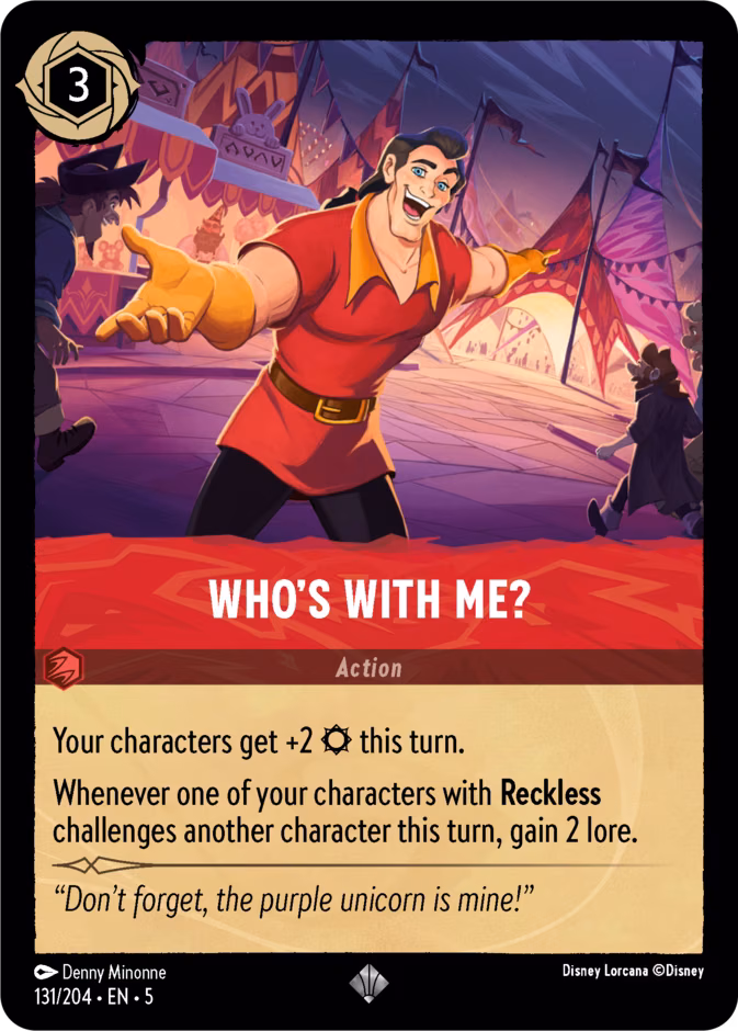 Who's With Me? Lorcana card (131/204, Shimmering Skies)