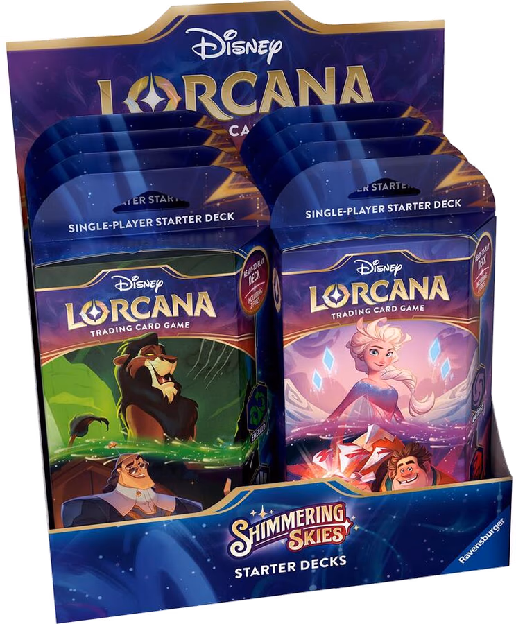 Disney Lorcana Shimmering Skies Starter Deck Display