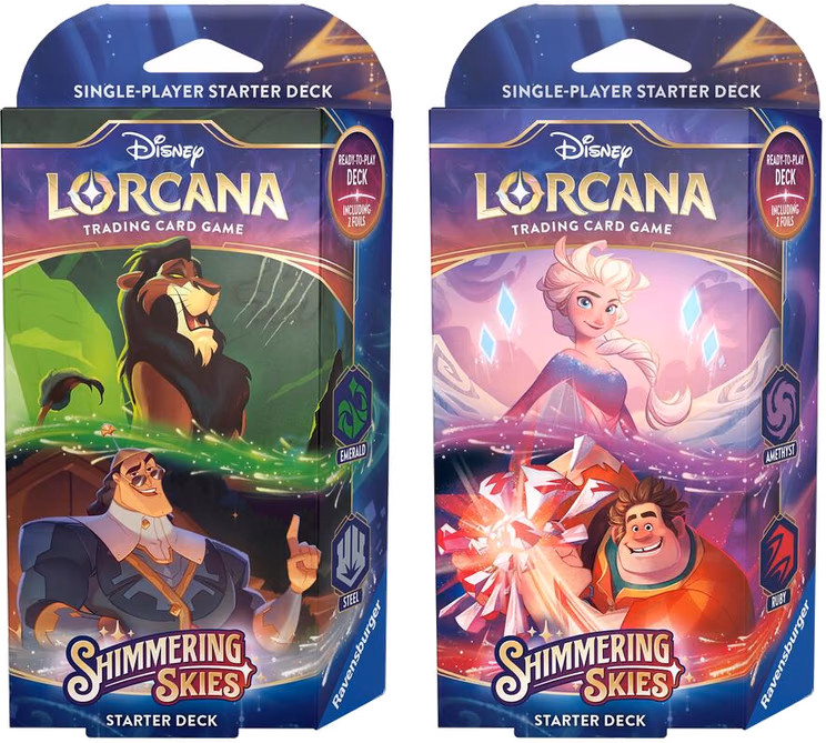 Disney Lorcana Shimmering Skies Starter Deck [Set of 2]