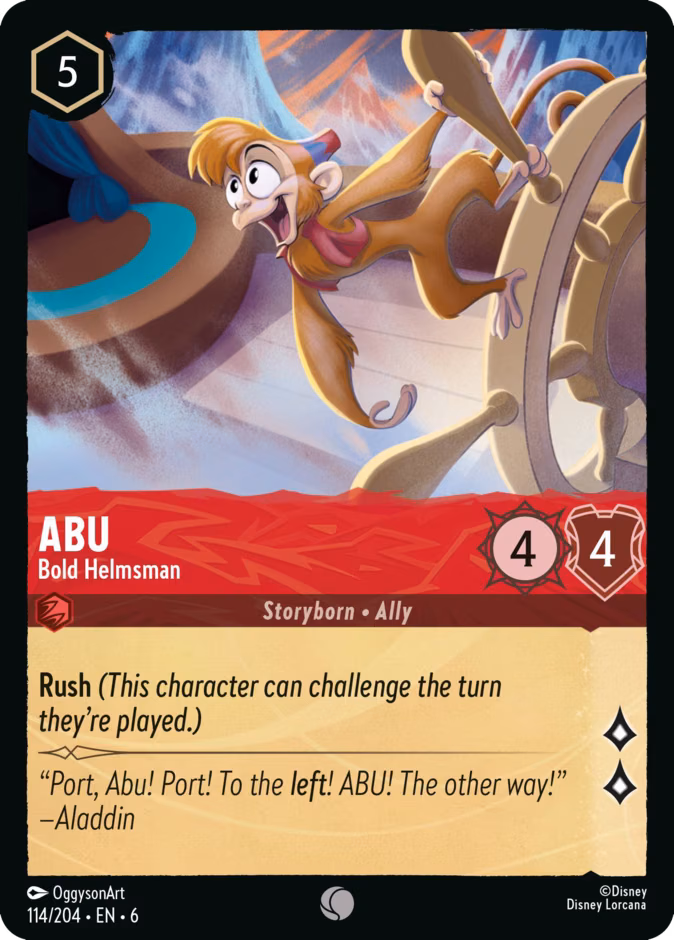 Abu - Bold Helmsman Lorcana card (114/204, Azurite Sea)