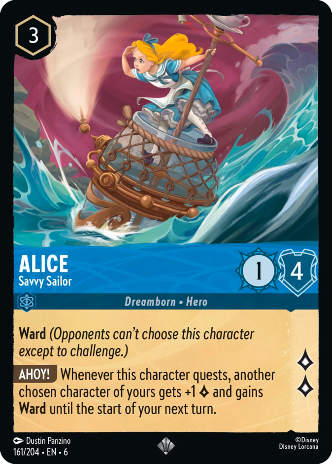 Alice - Savvy Sailor Lorcana card (161/204, Azurite Sea)