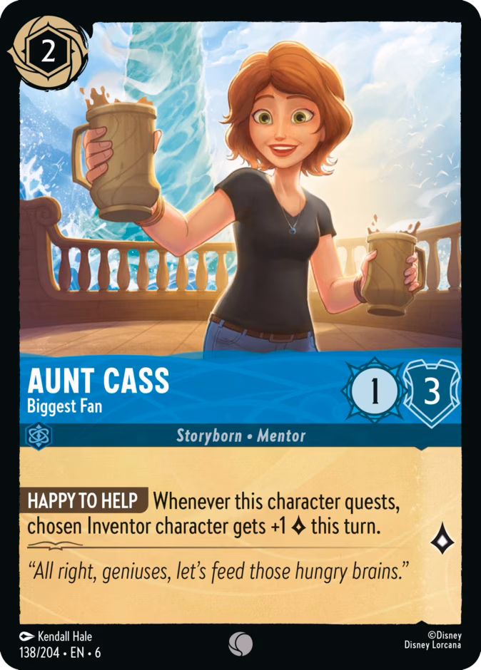 Aunt Cass - Biggest Fan Lorcana card (138/204, Azurite Sea)