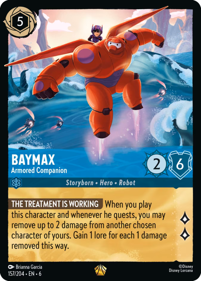 Baymax - Armored Companion Lorcana card (157/204, Azurite Sea)