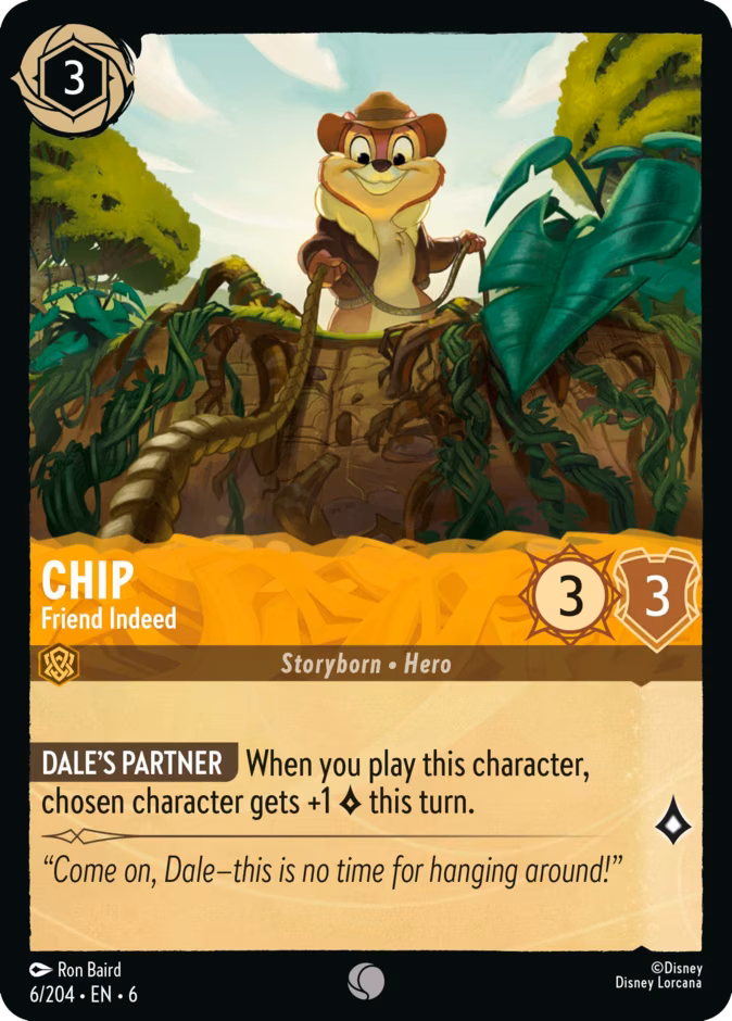 Chip - Friend Indeed Lorcana card (6/204, Azurite Sea)