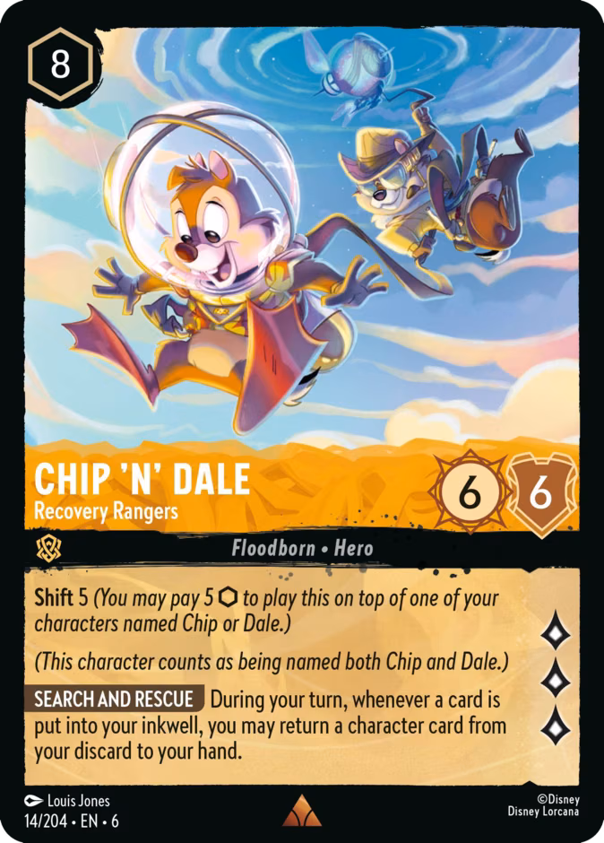 Chip 'n' Dale - Recovery Rangers Lorcana card (14/204, Azurite Sea)