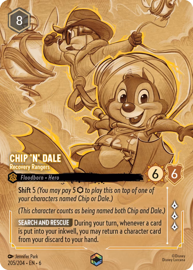 Chip 'n' Dale - Recovery Rangers Lorcana card (205/204)