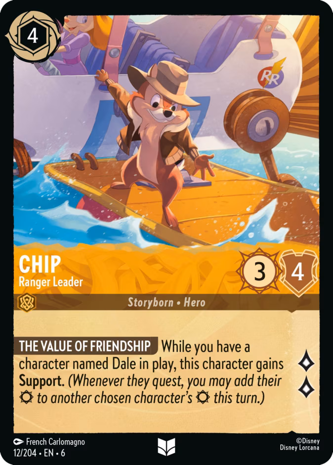 Chip - Ranger Leader Lorcana card (12/204, Azurite Sea)